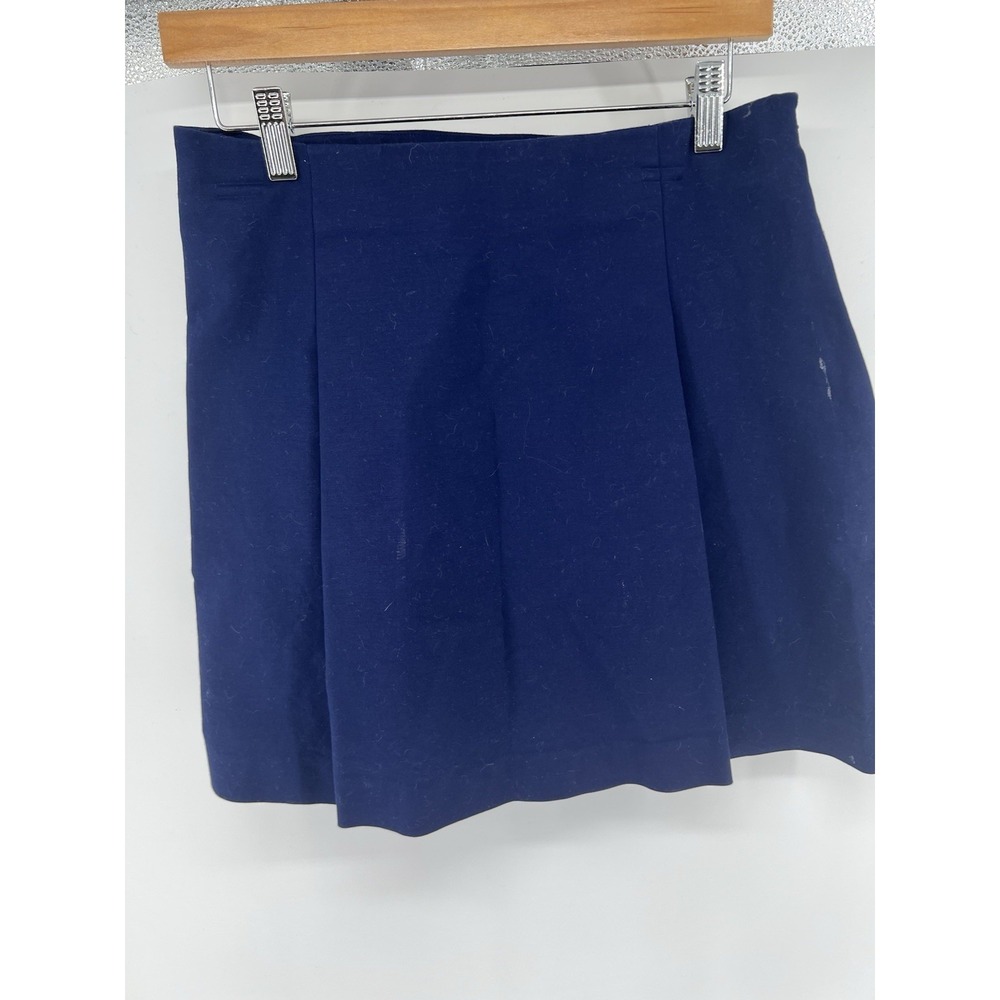 Lauren RALPH LAUREN Women's Petite Navy Blue Pleated Mini Skirt 6P